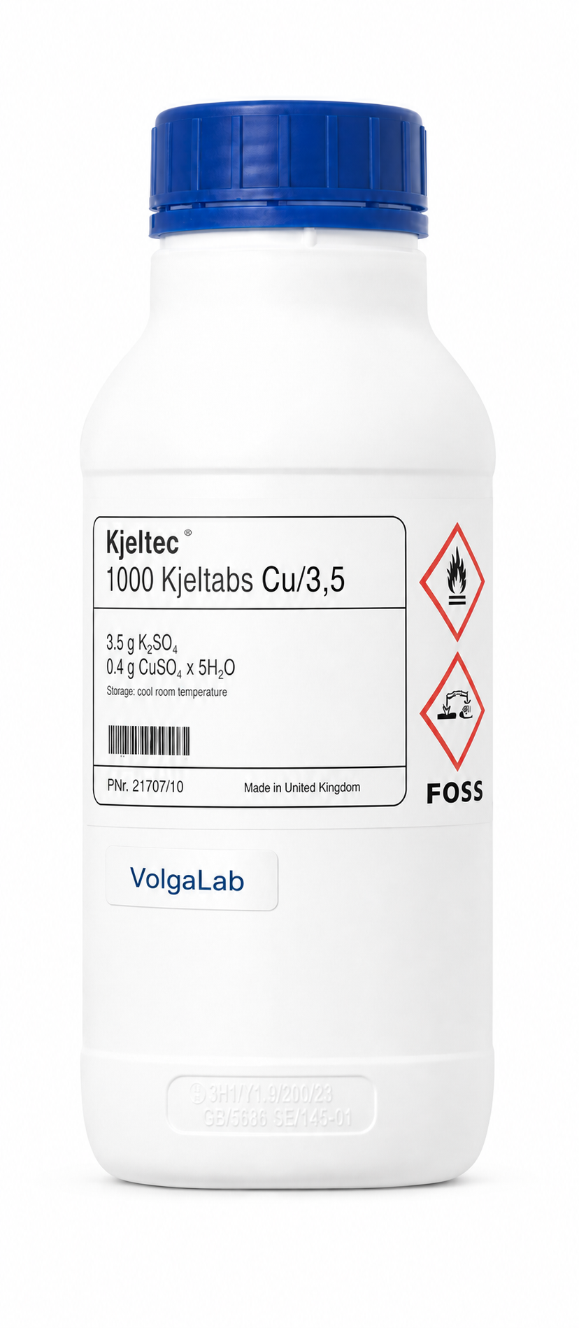 Таблетки катализатора Kjeltabs 3,5 г K2SO4 + 0,4 г CuSO4 × 5H2O, 1000 шт./уп артикул 60046515